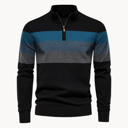 Soft quarter-zip cosy everyday jumper for men | Burk -4