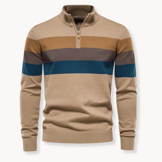 Soft quarter-zip cosy everyday jumper for men | Burk -9