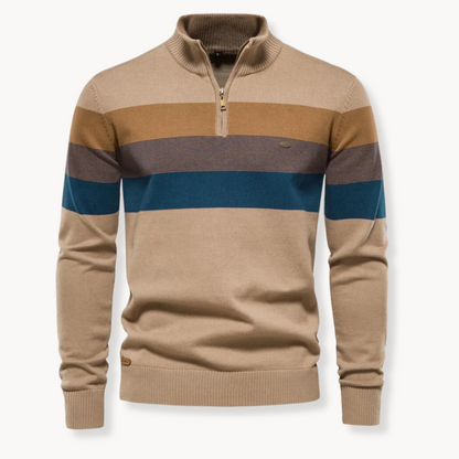 Soft quarter-zip cosy everyday jumper for men | Burk -9