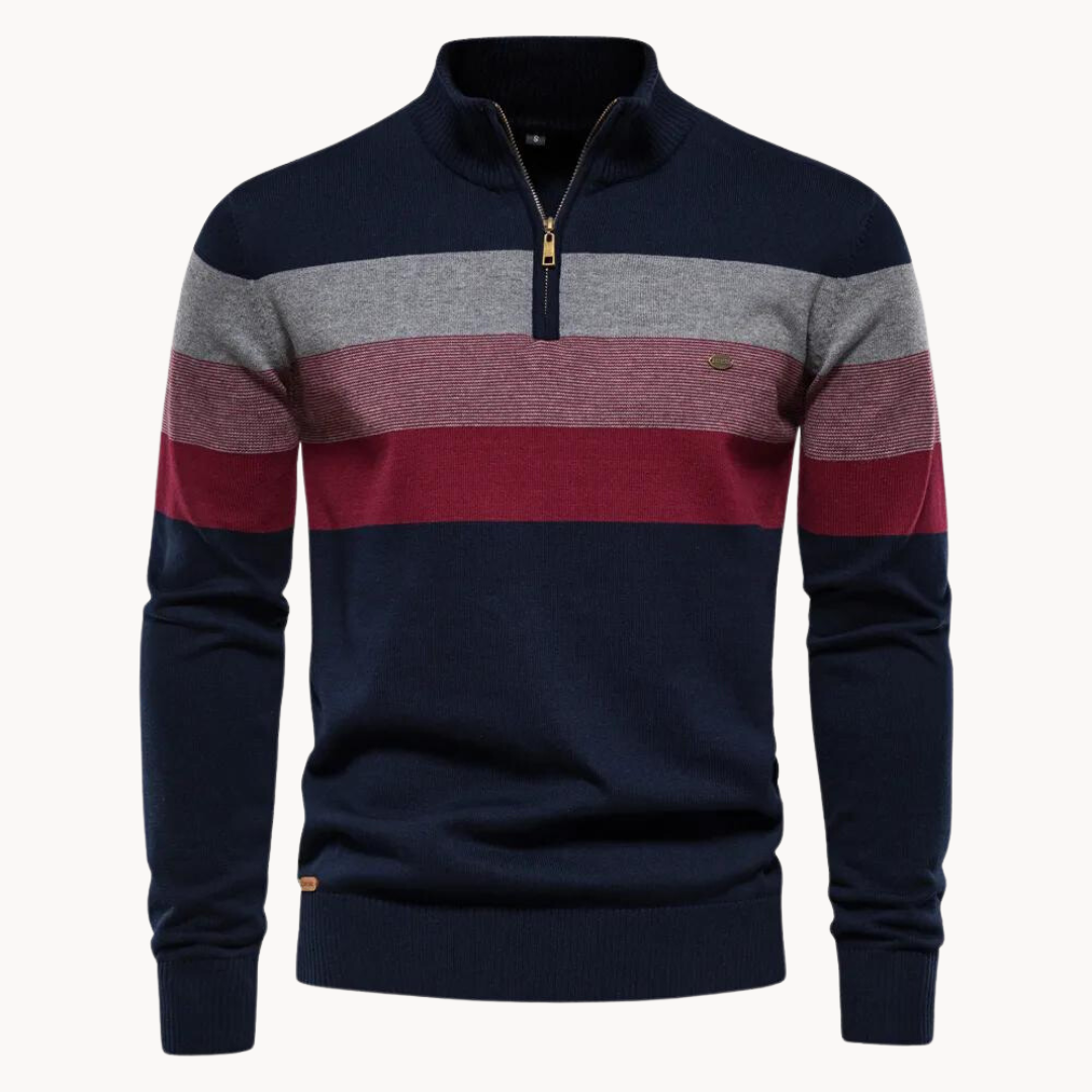 Soft quarter-zip cosy everyday jumper for men | Burk -6