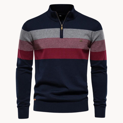 Soft quarter-zip cosy everyday jumper for men | Burk -6