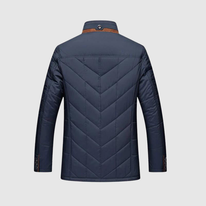 Stand-collar zip and button everyday jacket for men | Timeless Felix -5