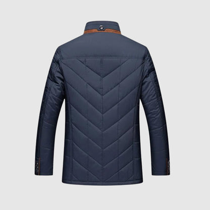 Stand-collar zip and button everyday jacket for men | Timeless Felix -5