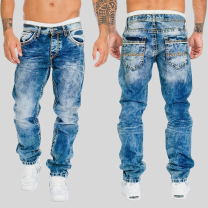 Slim-fit light-wash everyday casual jeans for men | Urban Felix -1