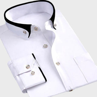 Stretch long-sleeve smart dress shirt for men | Apex Grant -2