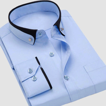 Stretch long-sleeve smart dress shirt for men | Apex Grant -4
