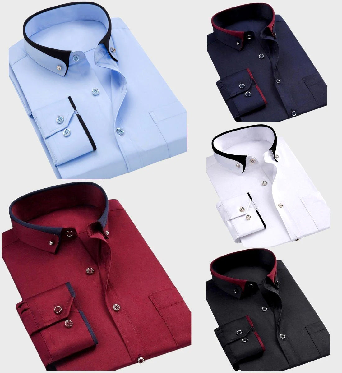 Stretch long-sleeve smart dress shirt for men | Apex Grant -6