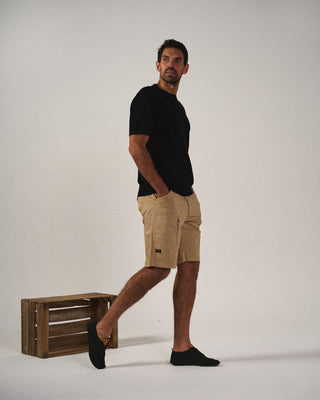 Tailored organic-cotton cargo shorts for men | Hampton -4
