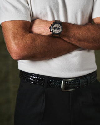 Chronograph leather-strap classic watch for men | The Hudson Classic -4