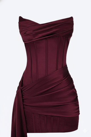 Elegant short evening dress for women | Valerios -4