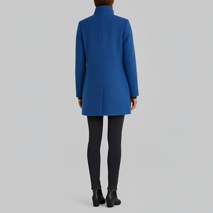 Elegant wool blend tailored coat for women | Valerios -3