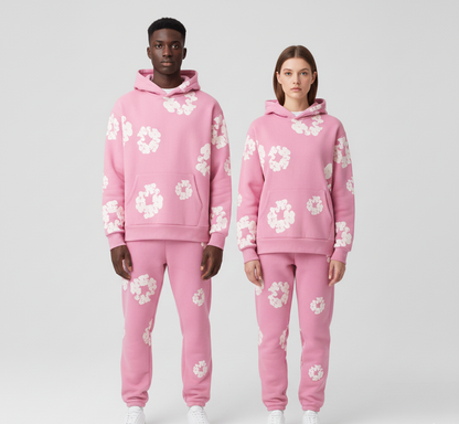 Printed cotton unisex tracksuit set for women | Valerios -5