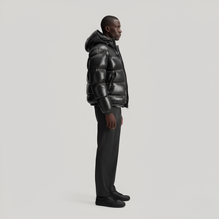 Hooded padded puffer jacket for men | Valerios -2
