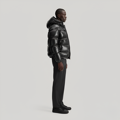 Hooded padded puffer jacket for men | Valerios -2