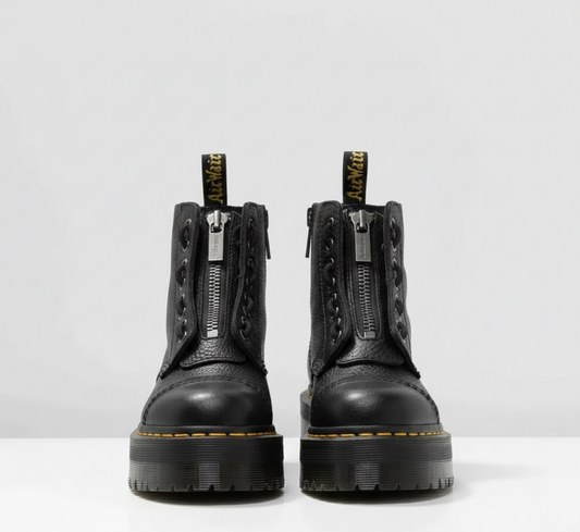 Leather zip unisex boots for women | Valerios -1