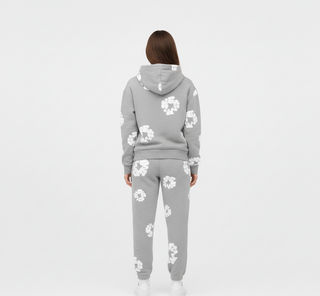 Printed cotton unisex tracksuit set for women | Valerios -3