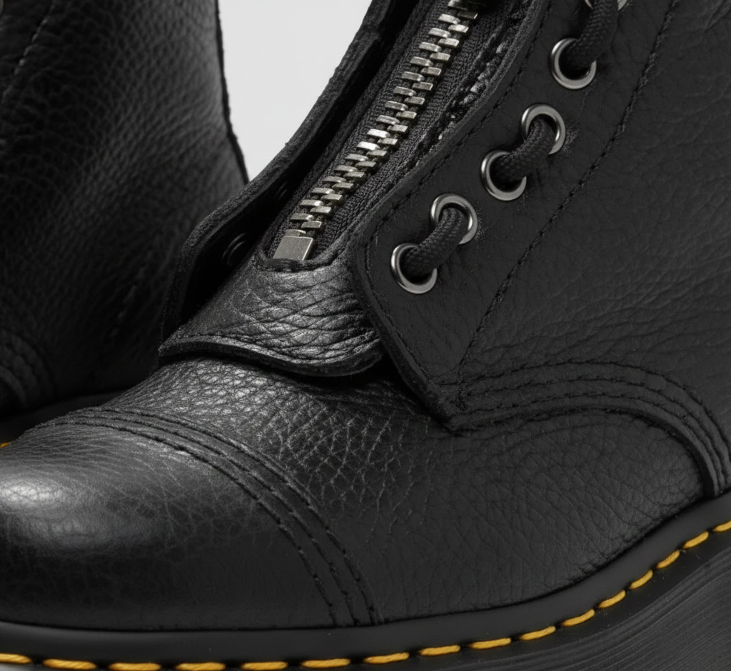 Leather zip unisex boots for women | Valerios -4