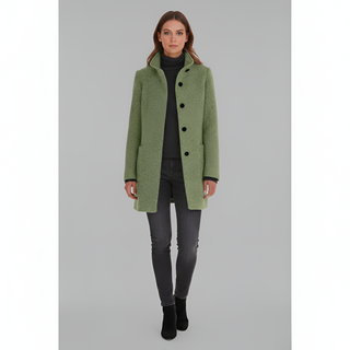 Elegant wool blend tailored coat for women | Valerios -11