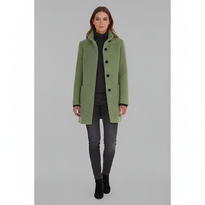 Elegant wool blend tailored coat for women | Valerios -11