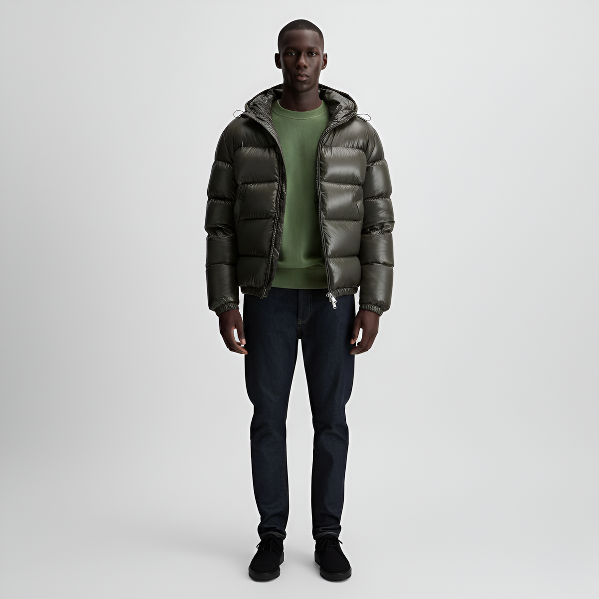 Hooded padded puffer jacket for men | Valerios -4