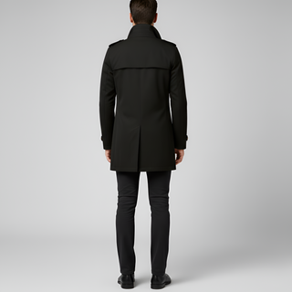 Elegant belted button-through trench coat for men | Valerios -3