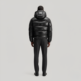 Hooded padded puffer jacket for men | Valerios -3