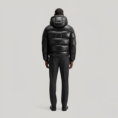 Hooded padded puffer jacket for men | Valerios -3