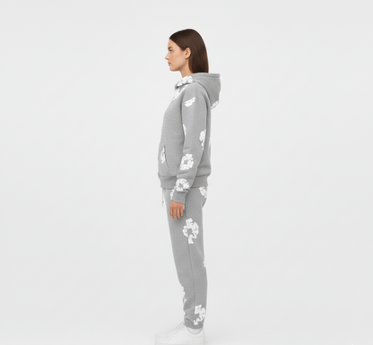 Printed cotton unisex tracksuit set for women | Valerios -2