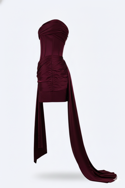 Elegant short evening dress for women | Valerios -2