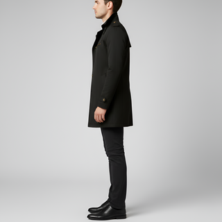 Elegant belted button-through trench coat for men | Valerios -2