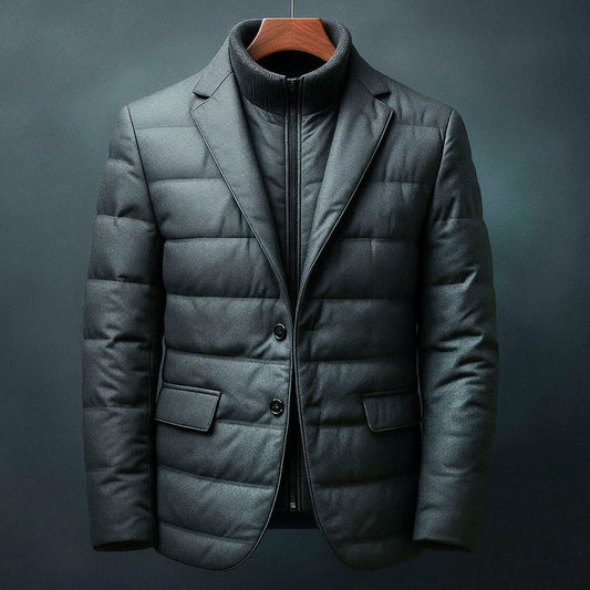 Padded structured winter blazer jacket for men | Theron -1