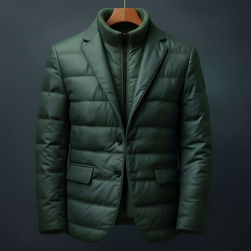 Padded structured winter blazer jacket for men | Theron -2