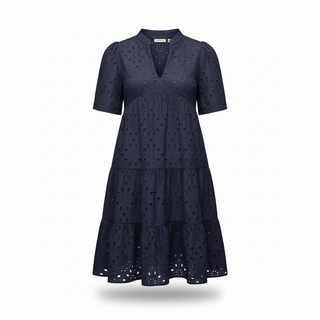 Lace ruffle elegant mini dress for women | Cosima -9