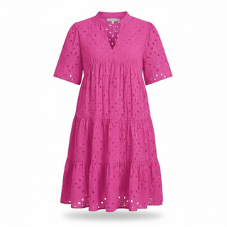 Lace ruffle elegant mini dress for women | Cosima -5