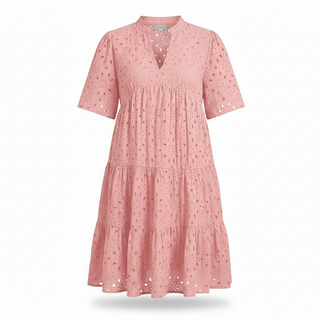 Lace ruffle elegant mini dress for women | Cosima -2