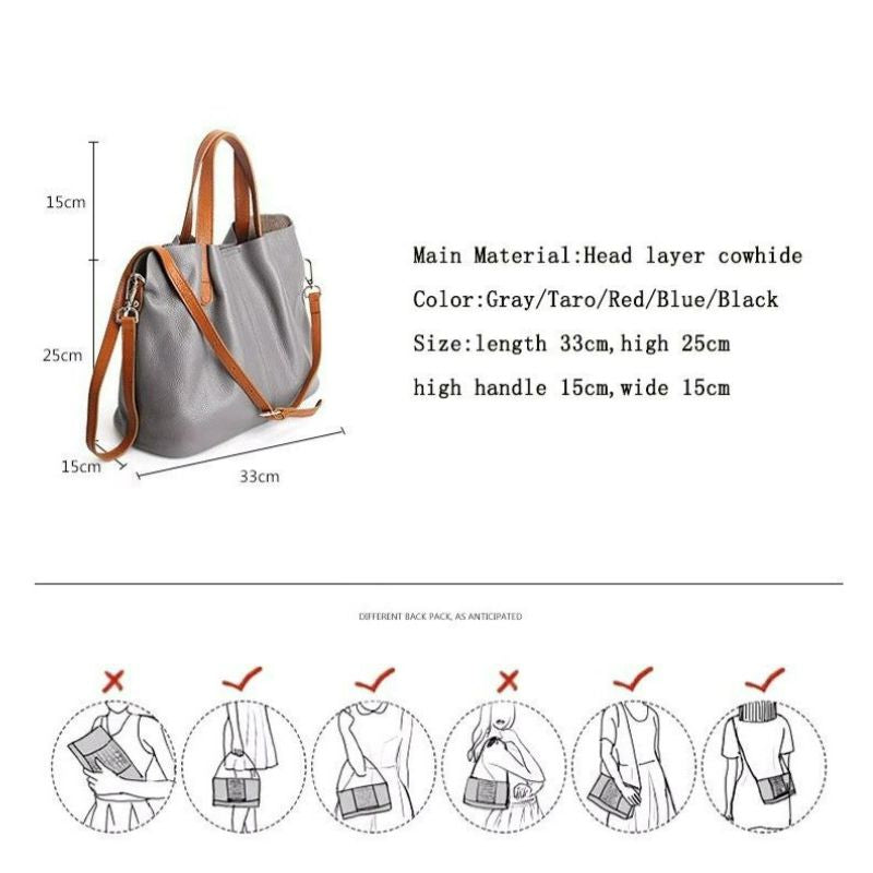 Rosalind | Women's Litchi Grain Leather Handbag