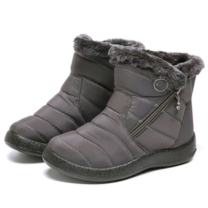 Elowen | Women's Faux Fur Lined Snow Boots with Side Zip