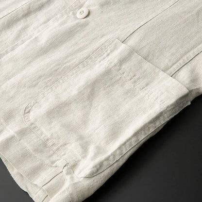 Tailored linen-blend everyday blazer for men | Lorenzo -6