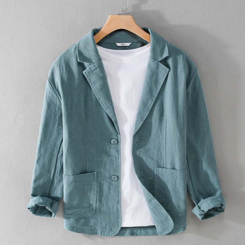 Relaxed lightweight linen everyday jacket for men | Soren -5