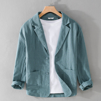 Relaxed lightweight linen everyday jacket for men | Soren -5