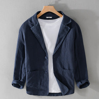 Relaxed lightweight linen everyday jacket for men | Soren -6