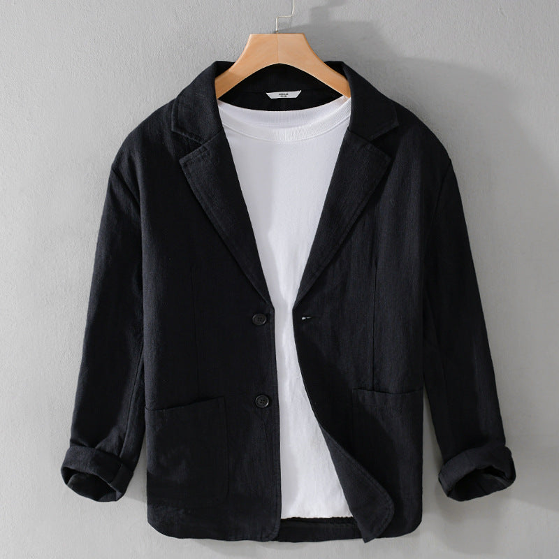 Relaxed lightweight linen everyday jacket for men | Soren -7