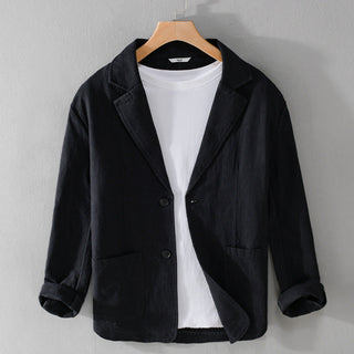 Relaxed lightweight linen everyday jacket for men | Soren -7