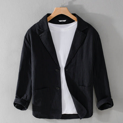 Relaxed lightweight linen everyday jacket for men | Soren -7