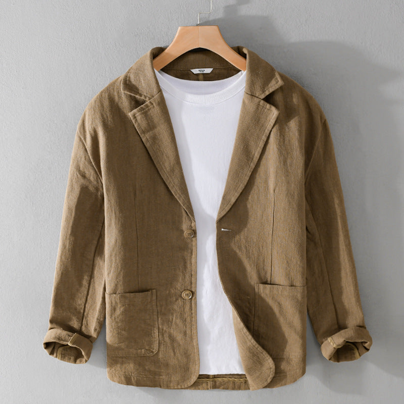 Relaxed lightweight linen everyday jacket for men | Soren -1