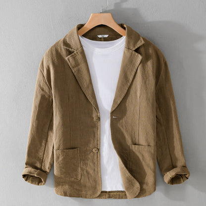 Relaxed lightweight linen everyday jacket for men | Soren -1