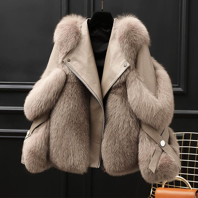 Luxe faux fur statement jacket for women | Valentina -1