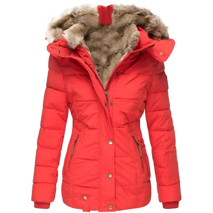 Slim-fit hooded winter puffer jacket for women | Noelle -2