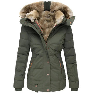 Slim-fit hooded winter puffer jacket for women | Noelle -3