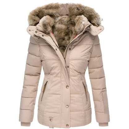 Slim-fit hooded winter puffer jacket for women | Noelle -5